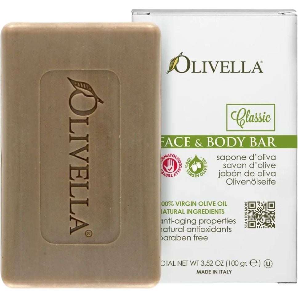 Мило для обличчя та тіла Olivella на основі оливкової олії, 100 г - фото 1