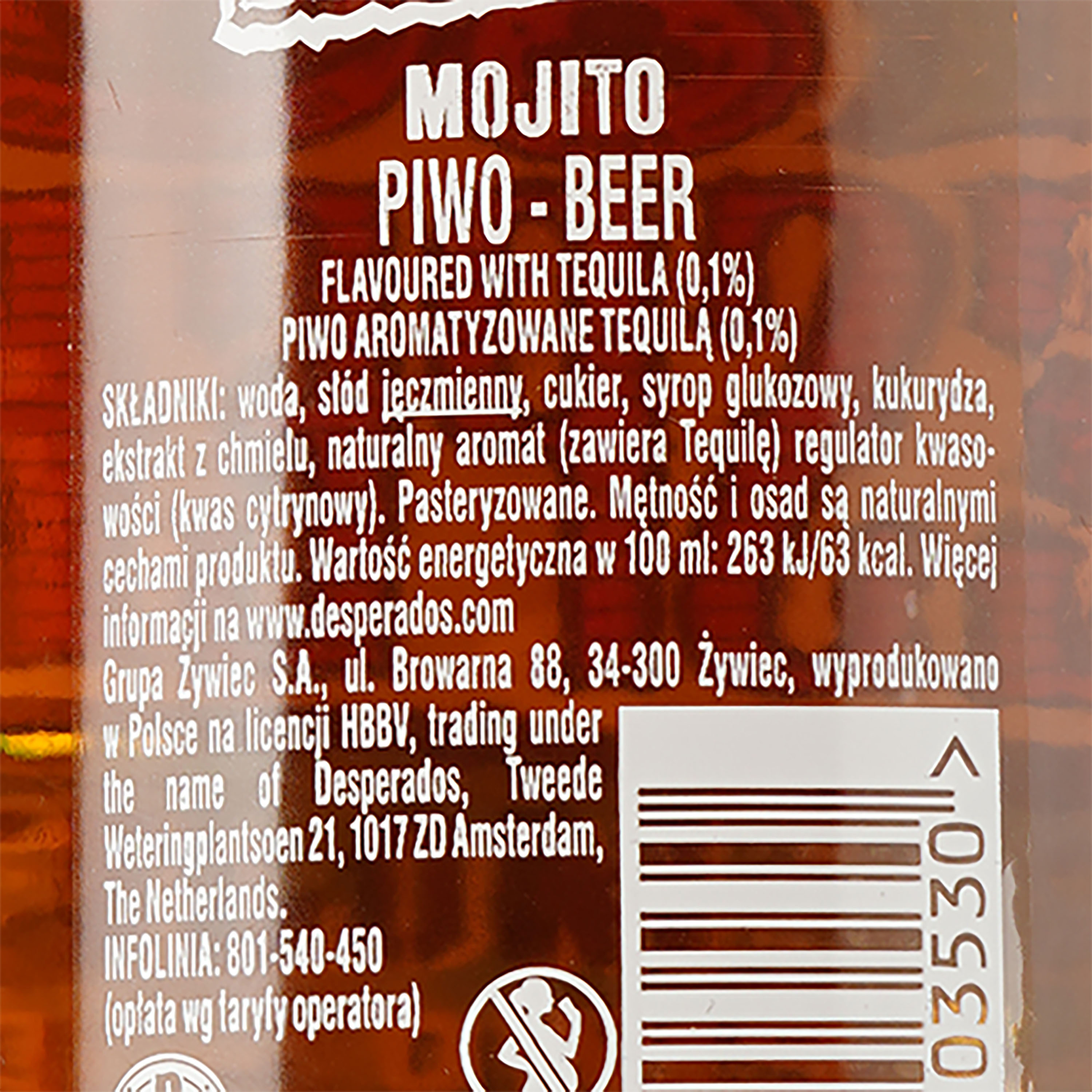Пиво Desperados Mohito, світле, 6%, 0,4 л (908046) - фото 3