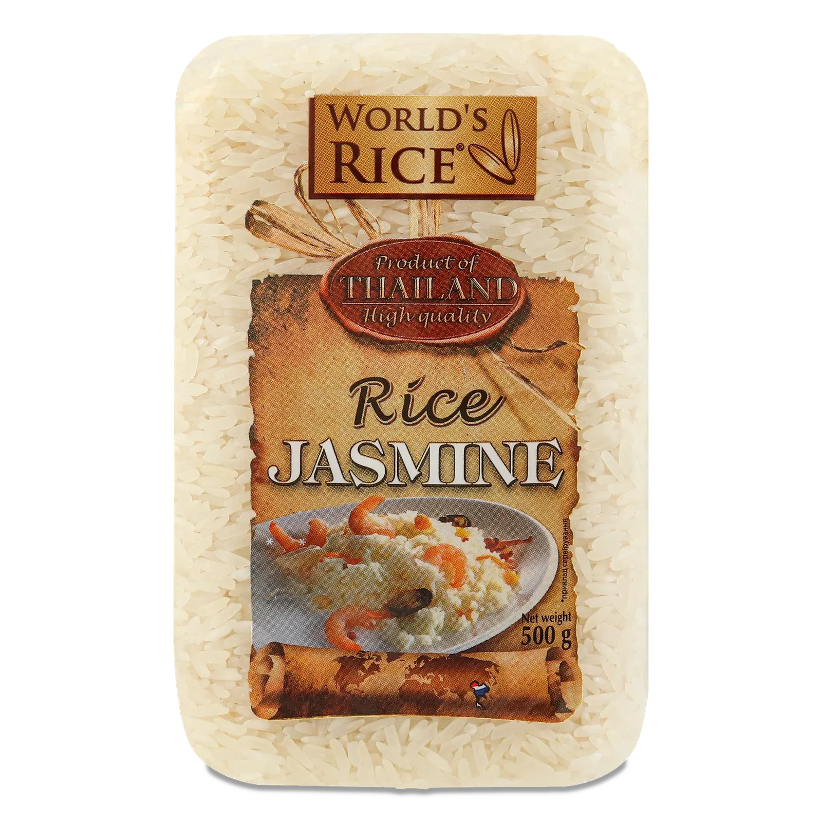 Рис Жасмин длиннозернистый шлифованный World's Rice 500 г - фото 1