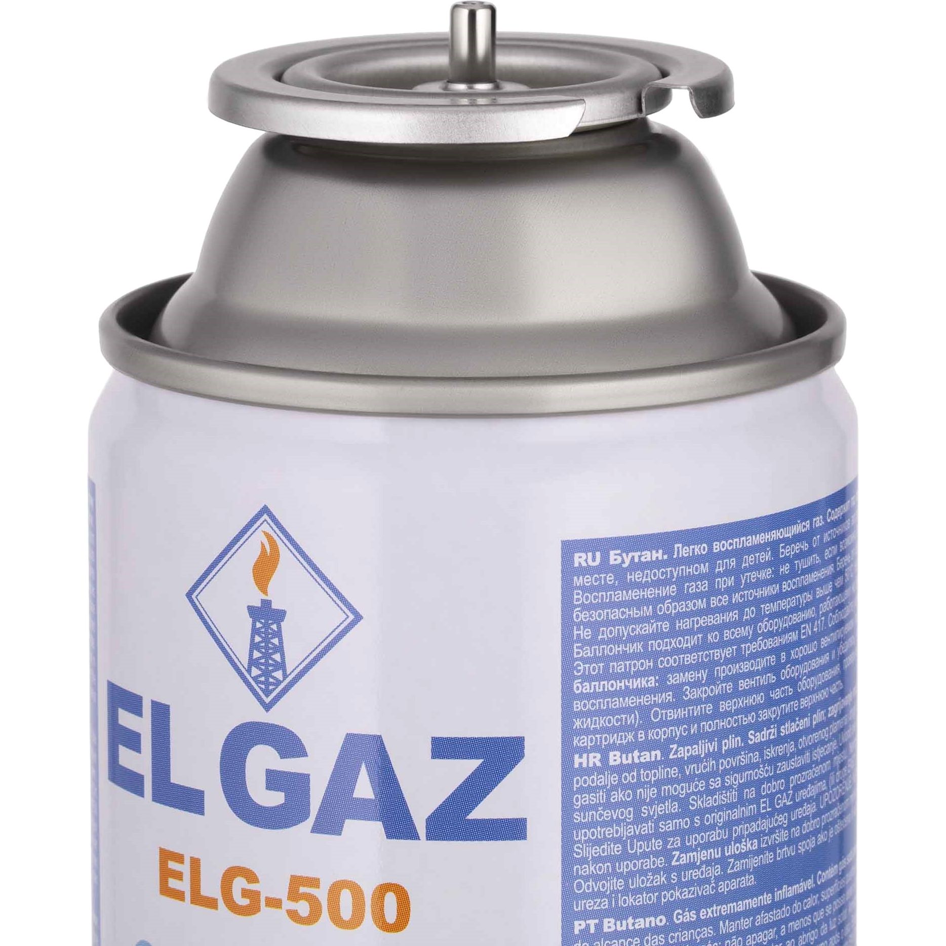 Баллон-картридж газовый El Gaz ELG-500 цанговый бутан 5.448 кг (227 г х 24 шт.) (104ELG-500-24) - фото 3