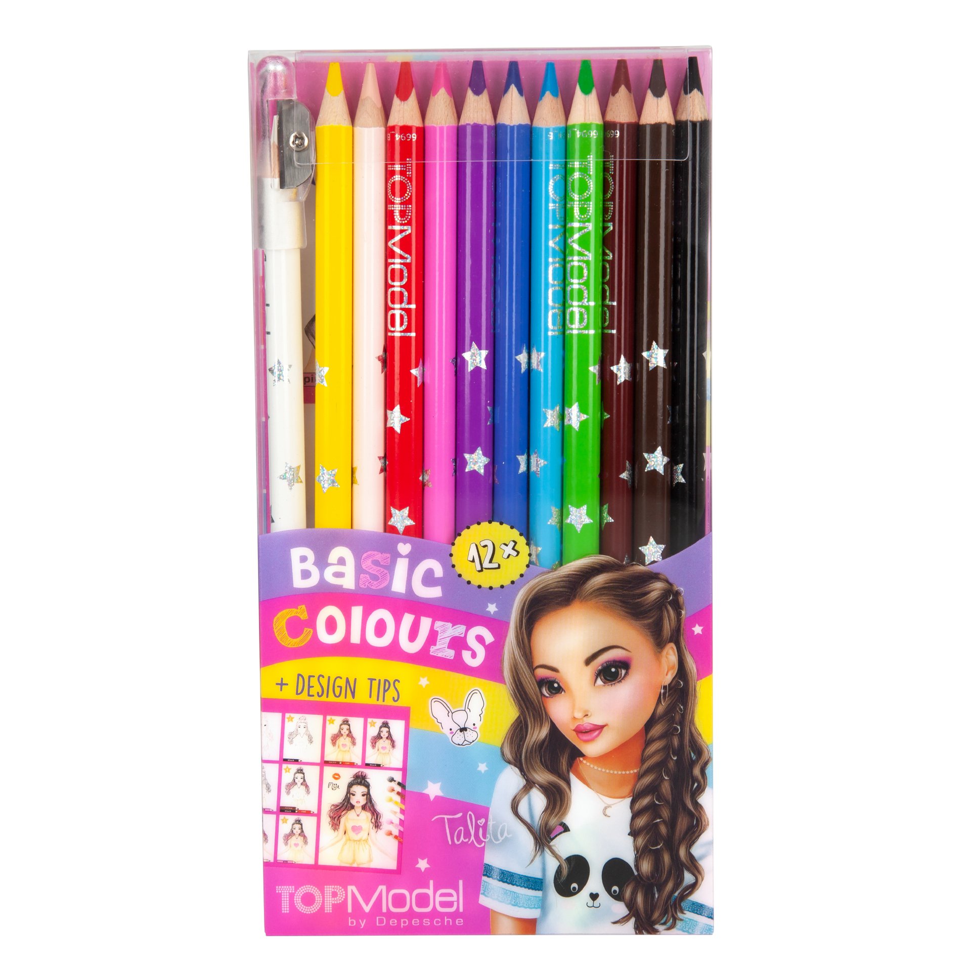 Набір кольорових олівців Motto A/S Top Model, 12 шт. (46694) - фото 1