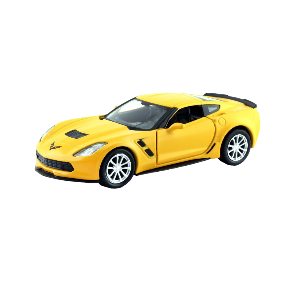 Машинка Uni-fortune Chevrolet Corvette Grand Sport, 1:32, матовый желтый (554039М(С)) - фото 1