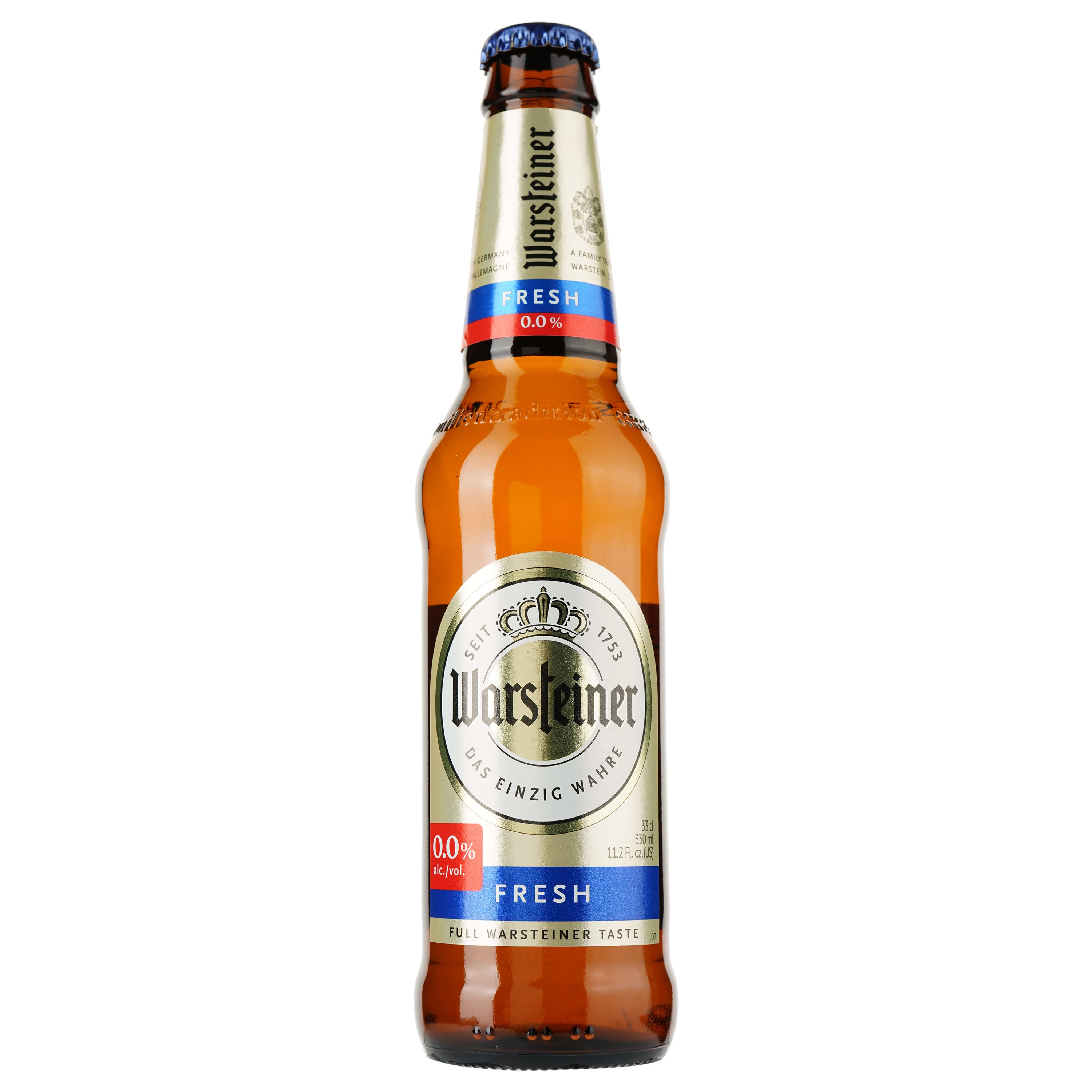 Пиво безалкогольное Warsteiner Fresh светлое, 0,33 л (3862) - фото 1