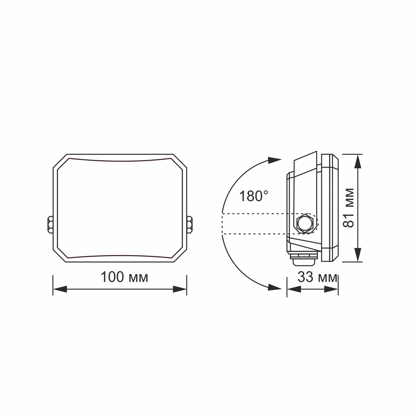 LED прожектор Videx F3 20W 5000K 220V Black (VLE-F3-0205B) - фото 5