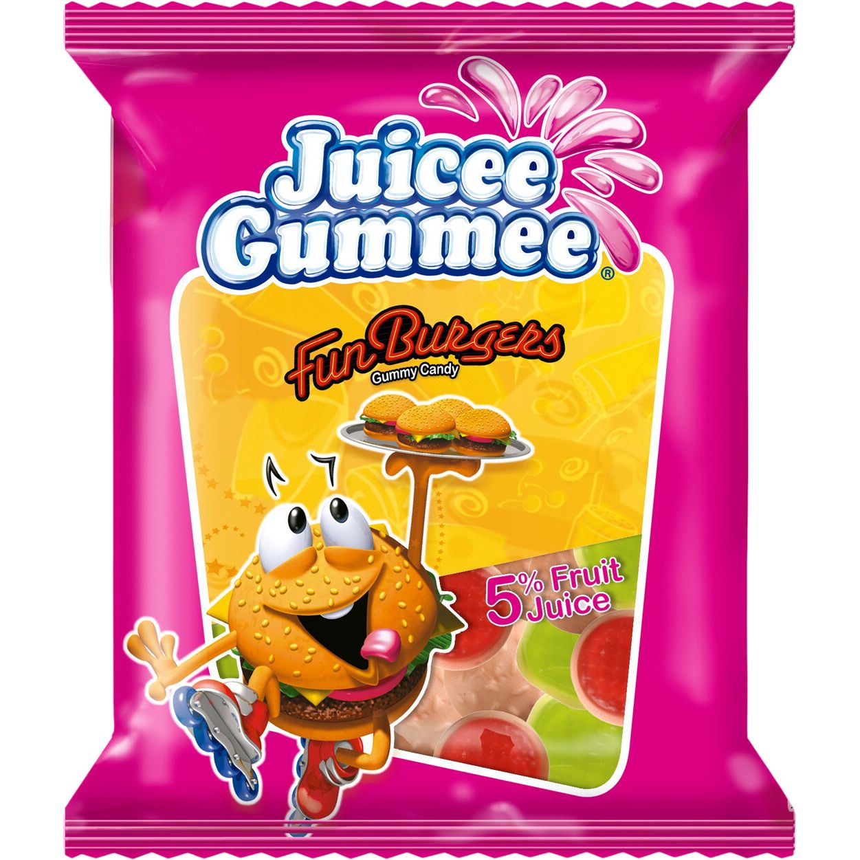 Конфеты жевательные Juicee Gummee Веселые бургеры 80 г (676559 - фото 1