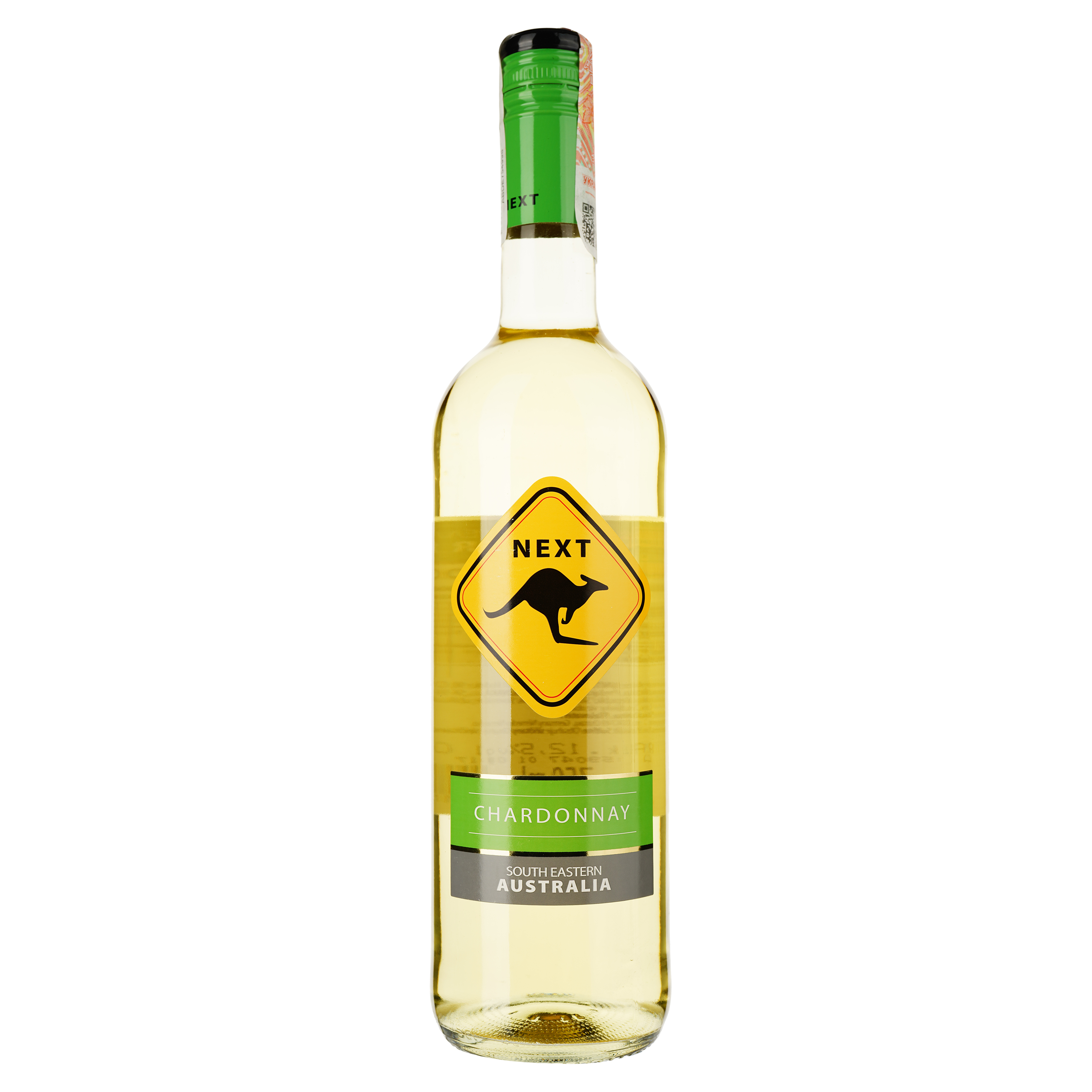 Вино Next Kangaroo Chardonnay, біле, сухе, 13%, 0,75 л - фото 1