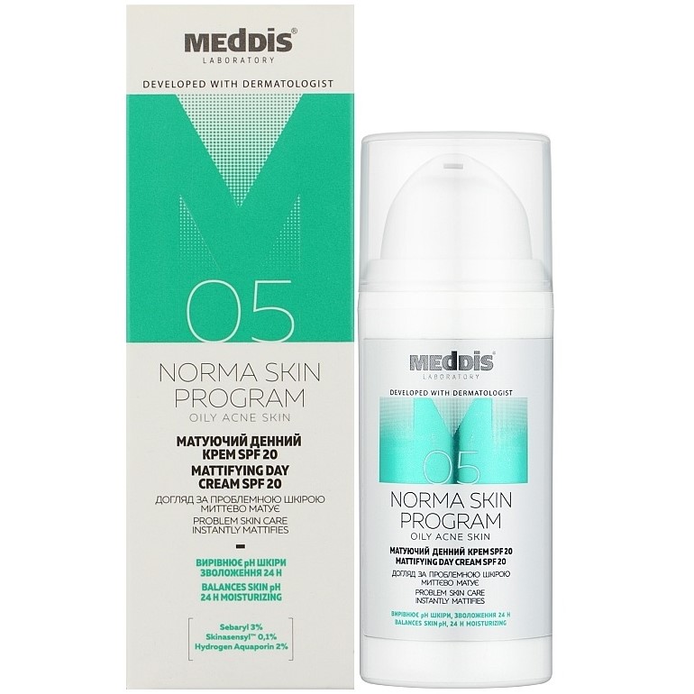 Мотивальный дневной крем Meddis Norma Skin Program SPF 20 30 мл - фото 1