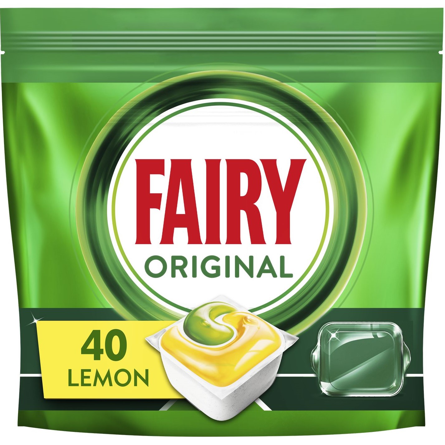 Таблетки для посудомийних машин Fairy Original Все в одному з ароматом лимона 40 шт. - фото 1