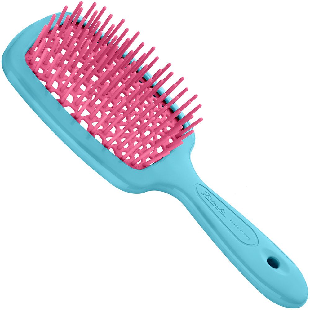 Щітка для волосся Janeke Superbrush, бірюзова з рожевим - фото 1