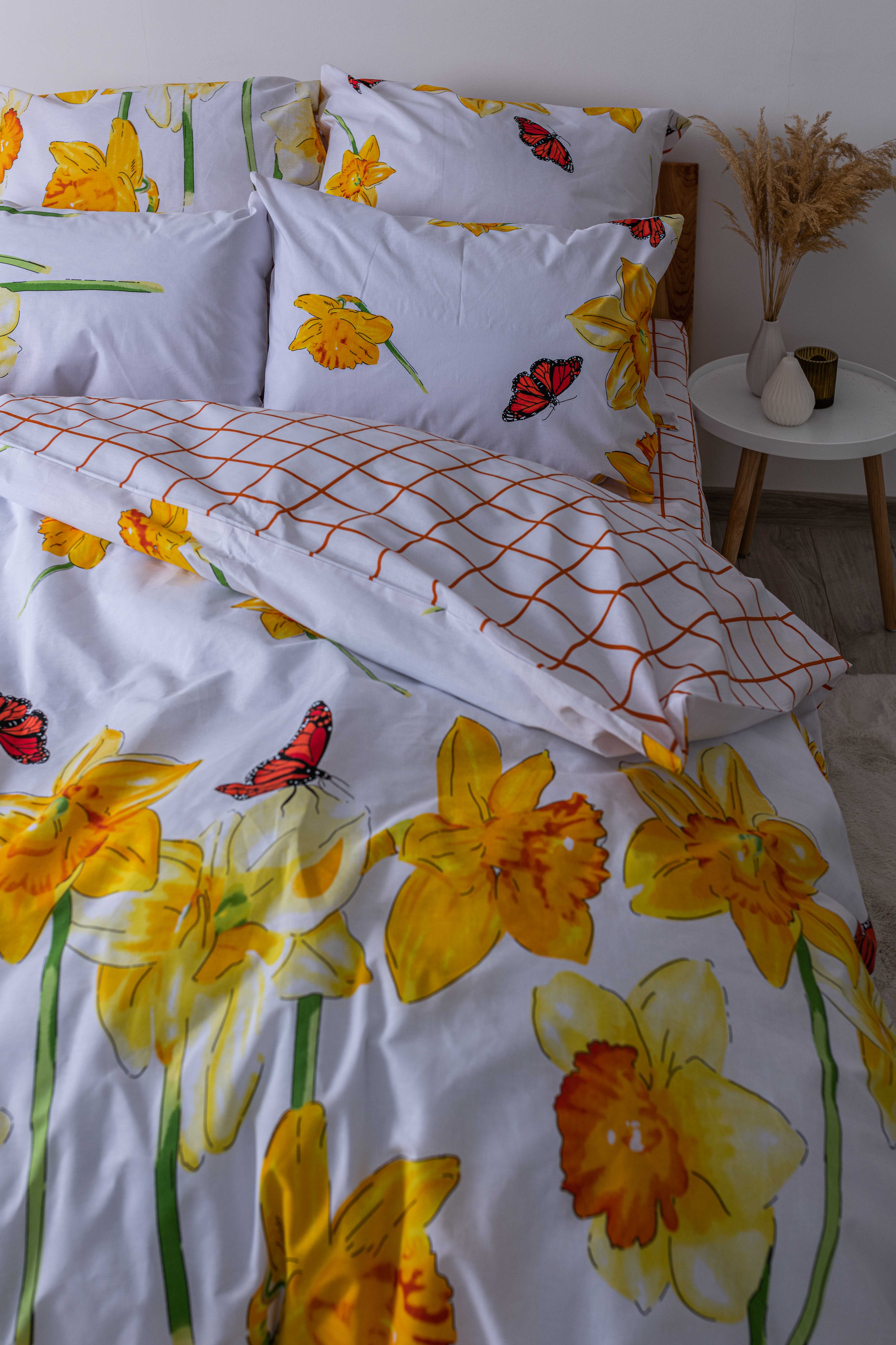 Комплект постельного белья ТЕП Soft dreams 716 Нарцис полуторный белый с желтым (2-03857_25900) - фото 4