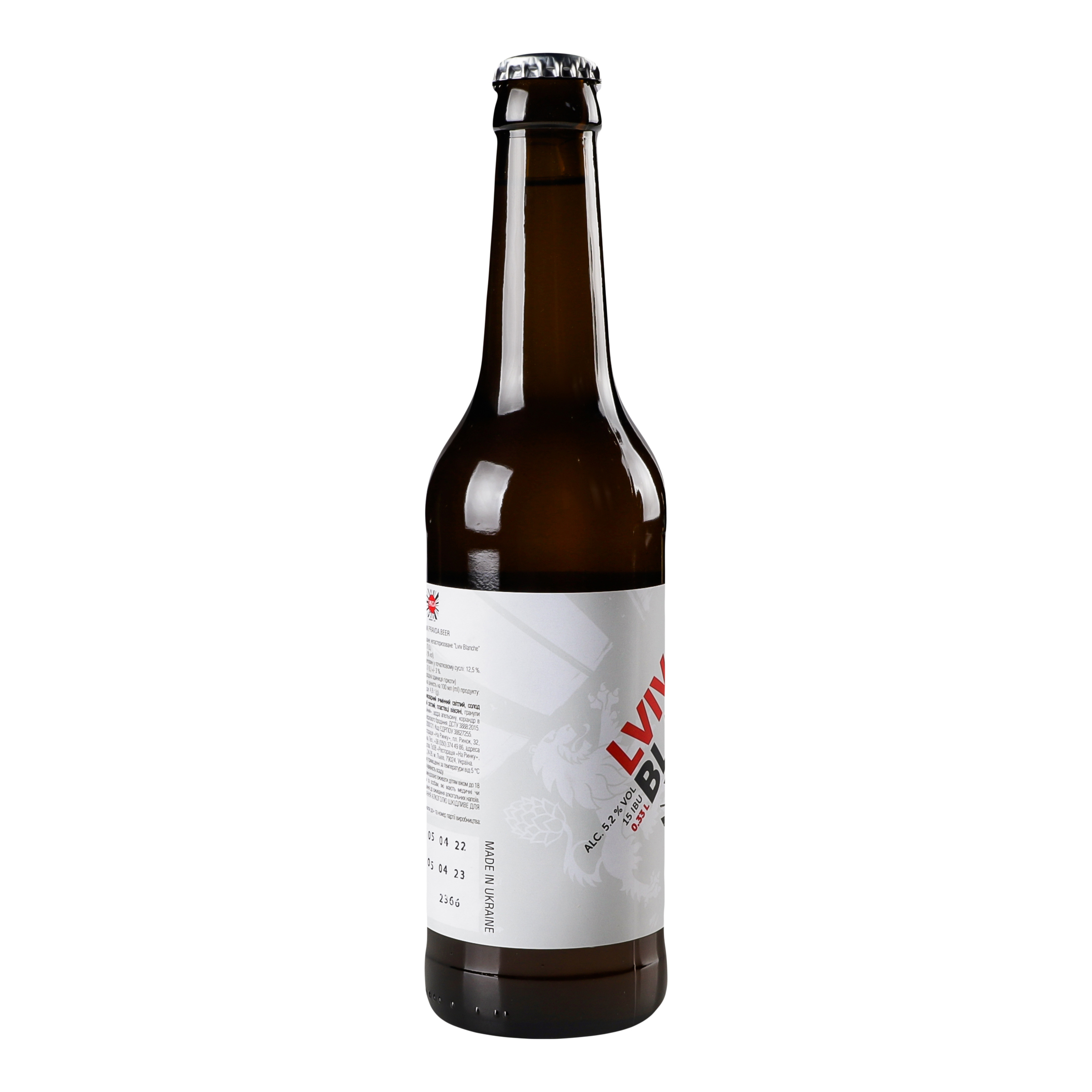 Пиво Правда Lviv Blanche, светлое, нефильтрованное, 5,2%, 0,33 л (831637) - фото 3