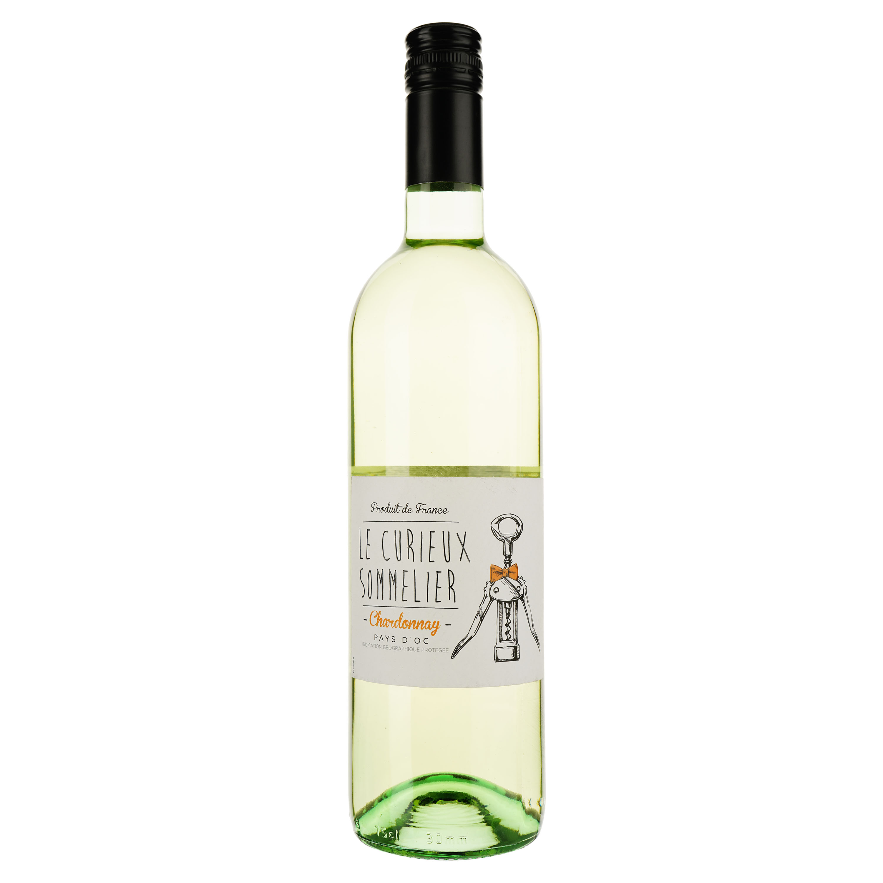 Вино Le Curieux Sommelier Chardonnay, белое, сухое, 13%, 0,75 л (873348) - фото 1
