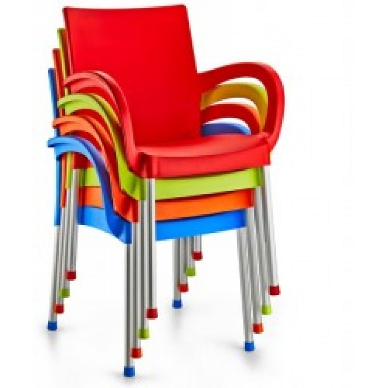 Кресло Irak Plastik Sumela, алюминиевые ножки, красный (HK420) - фото 2
