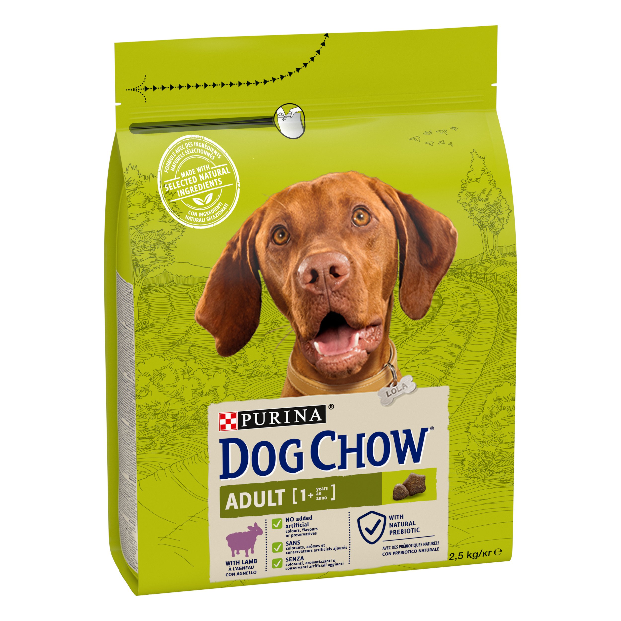 Сухой корм для собак Dog Chow Adult 1+, с ягненком, 2,5 кг - фото 2