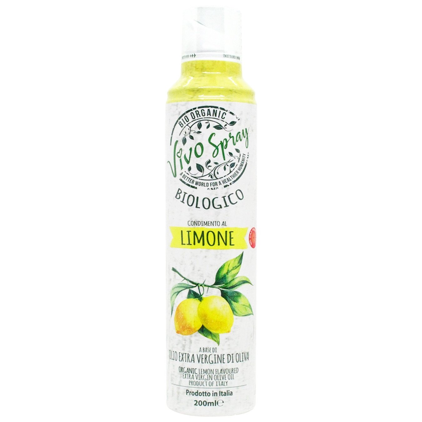 Оливкова олія Vivo Spray Extra Virgin органічна з ароматом лимона спрей 200 мл - фото 1