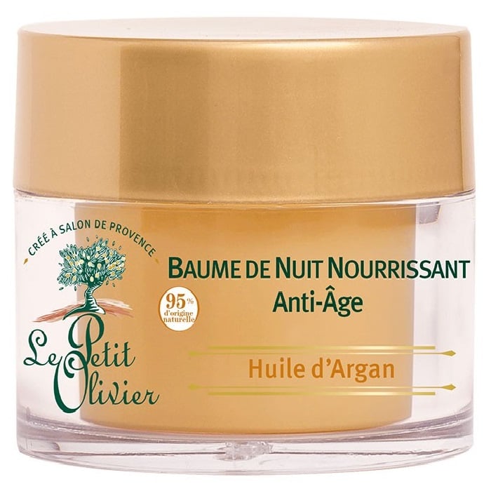Нічний бальзам для обличчя Le Petit Olivier Organic Care, антивіковий, з аргановим маслом, 50 мл (3549620033137) - фото 1