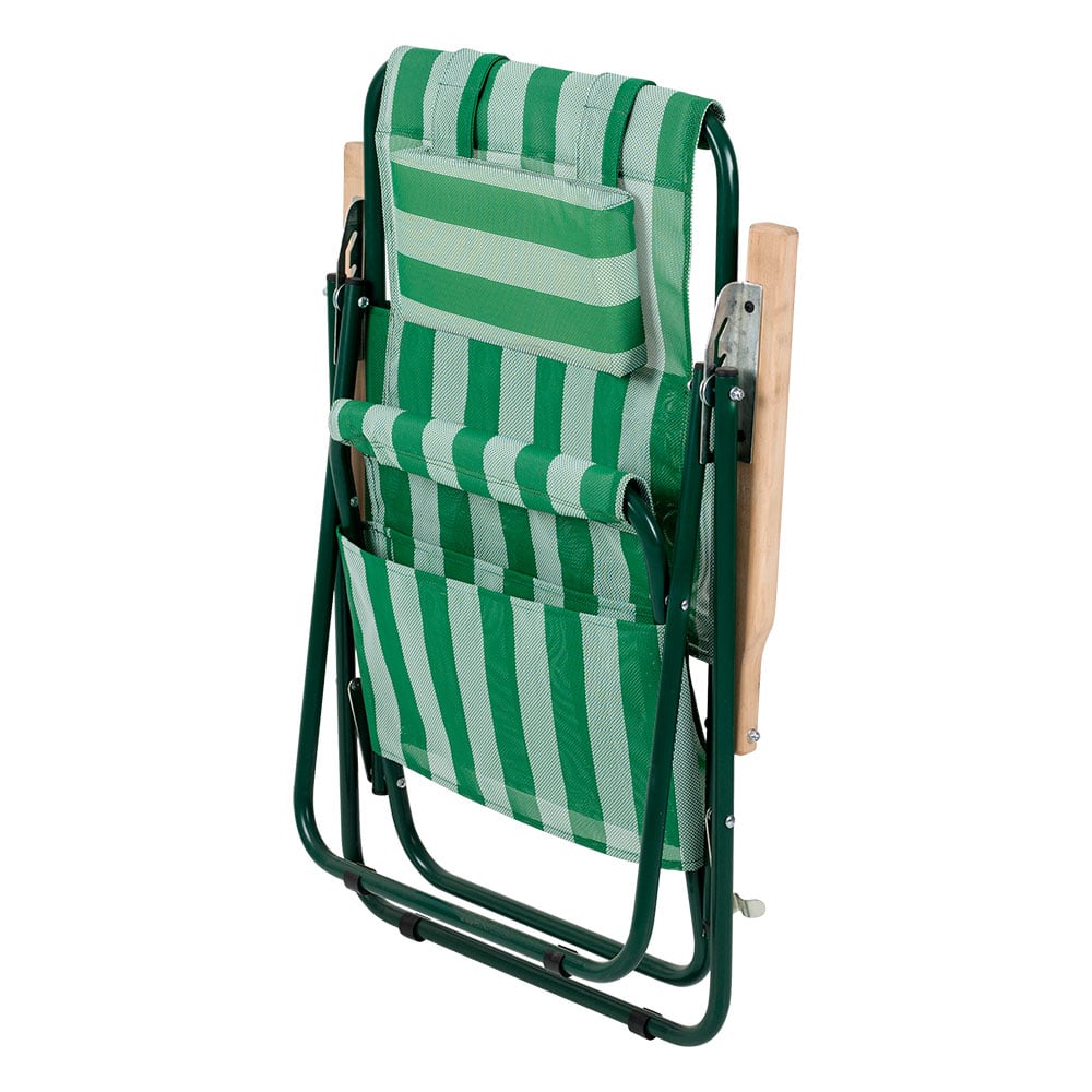Крісло-шезлонг Vitan Ясен d20 мм білий із зеленим - фото 2