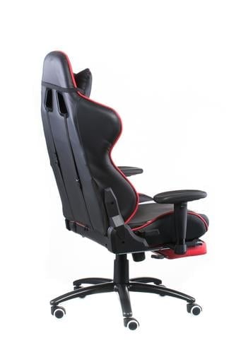 Геймерське крісло Special4you ExtremeRace з підставкою для ніг чорне з червоним (E4947) - фото 6