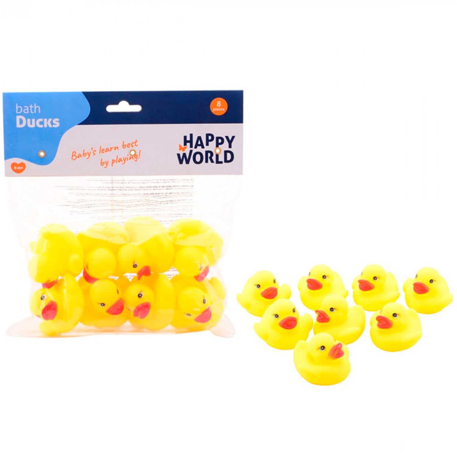 Набор игрушек для ванной Johntoy Happy World Ducks, 8 шт. (22196) - фото 2