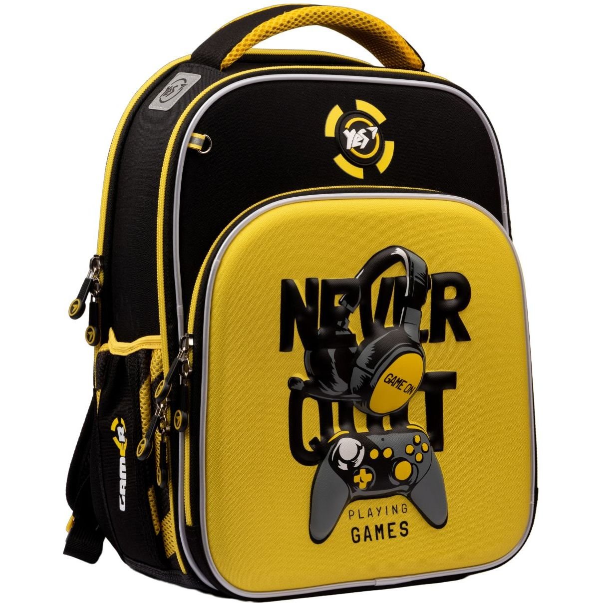 Рюкзак каркасний Yes S-78 Never Quit, черный с желтым (559417) - фото 2