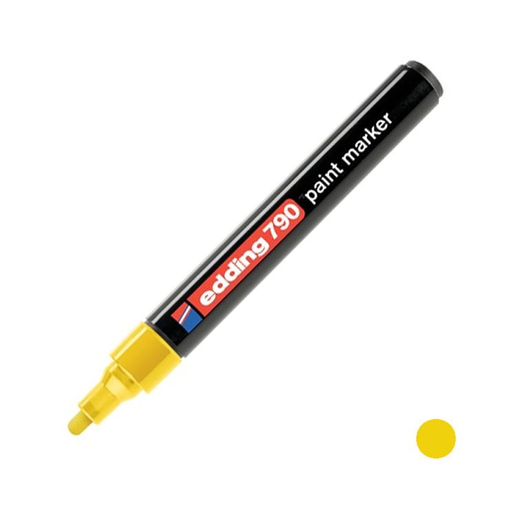 Маркер для декоративных работ Edding Paint конусообразный 2-3 мм желтый (e-790/05) - фото 2