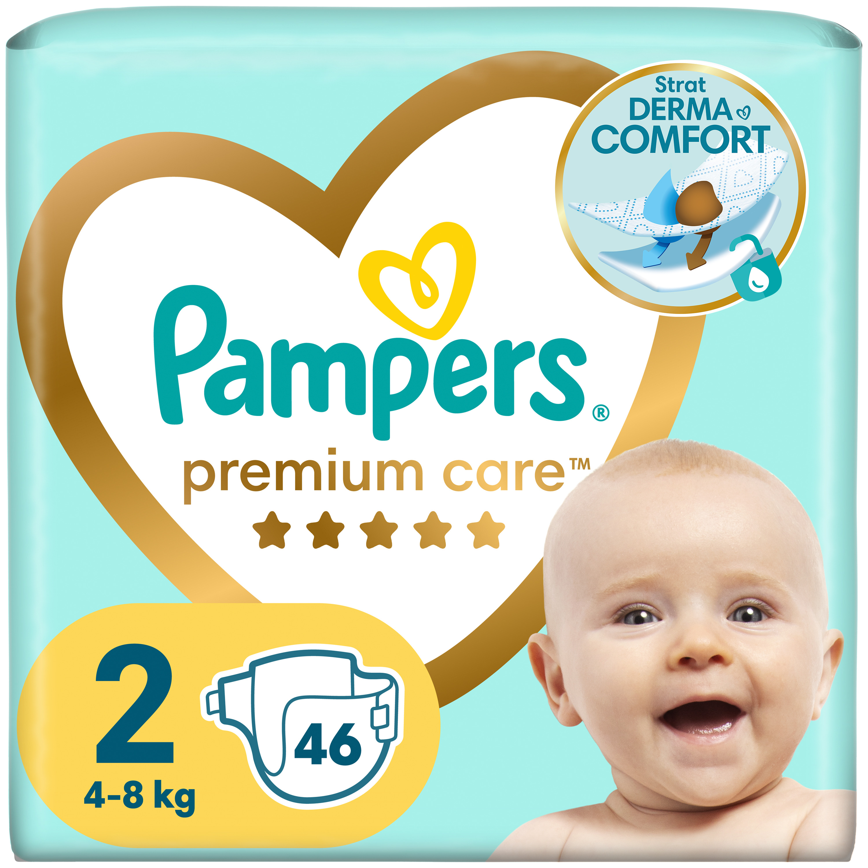 Підгузки Pampers Premium Care 2 (4-8 кг), 46 шт. - фото 1