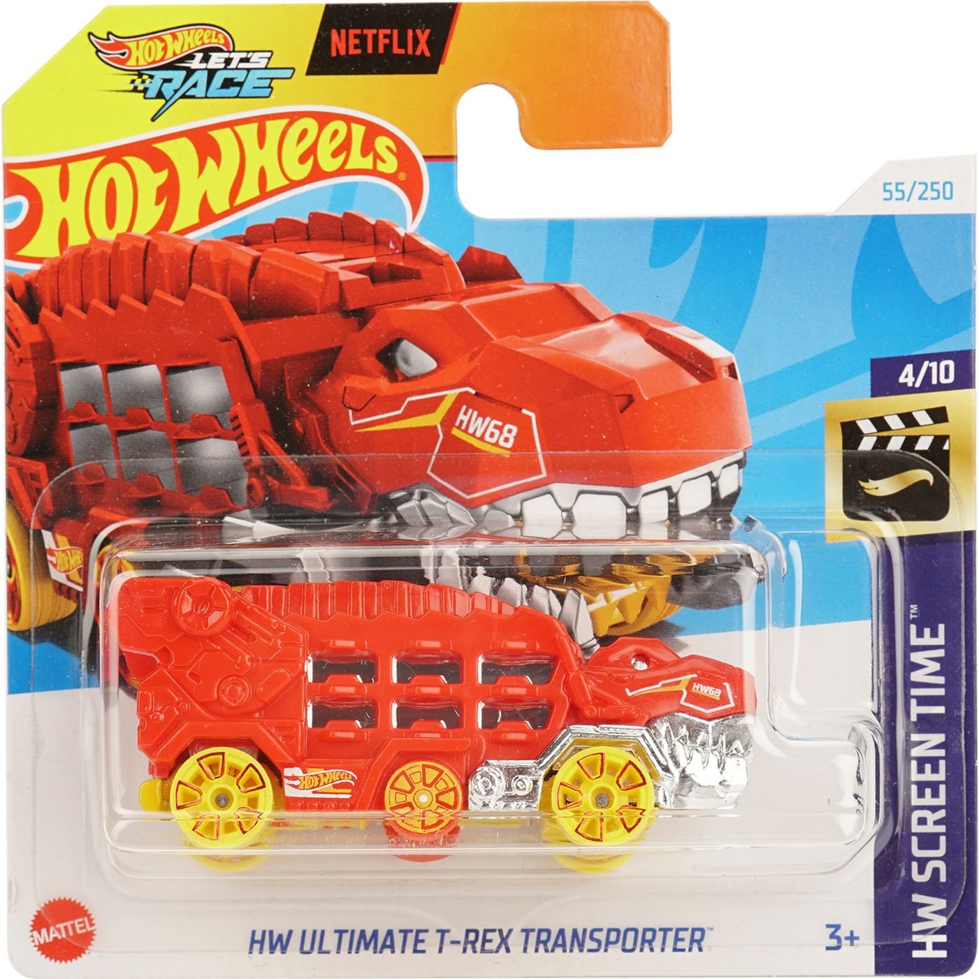 Базовая машинка Hot Wheels HW Screen Time HW Ultimate T-Rex Transporter красная (5785) - фото 1