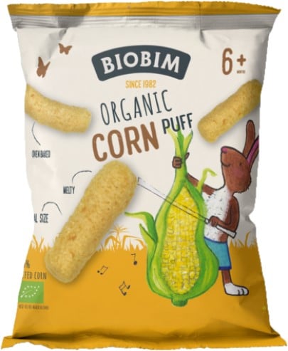 Снеки органічні Biobim Пафи кукурудзяні, 15 г - фото 1