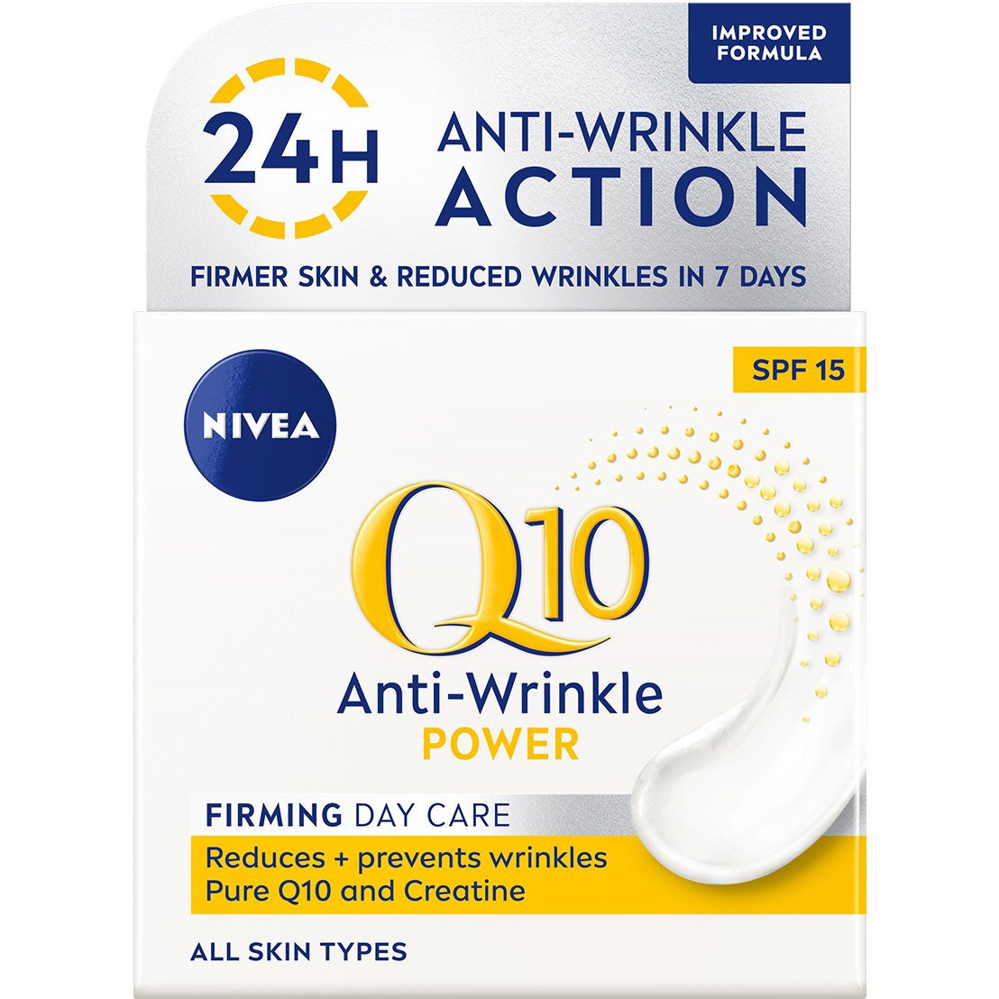 Крем для лица дневной Nivea Q10 Anti-Wrinkle Power SPF 15 50 мл (81287) - фото 1