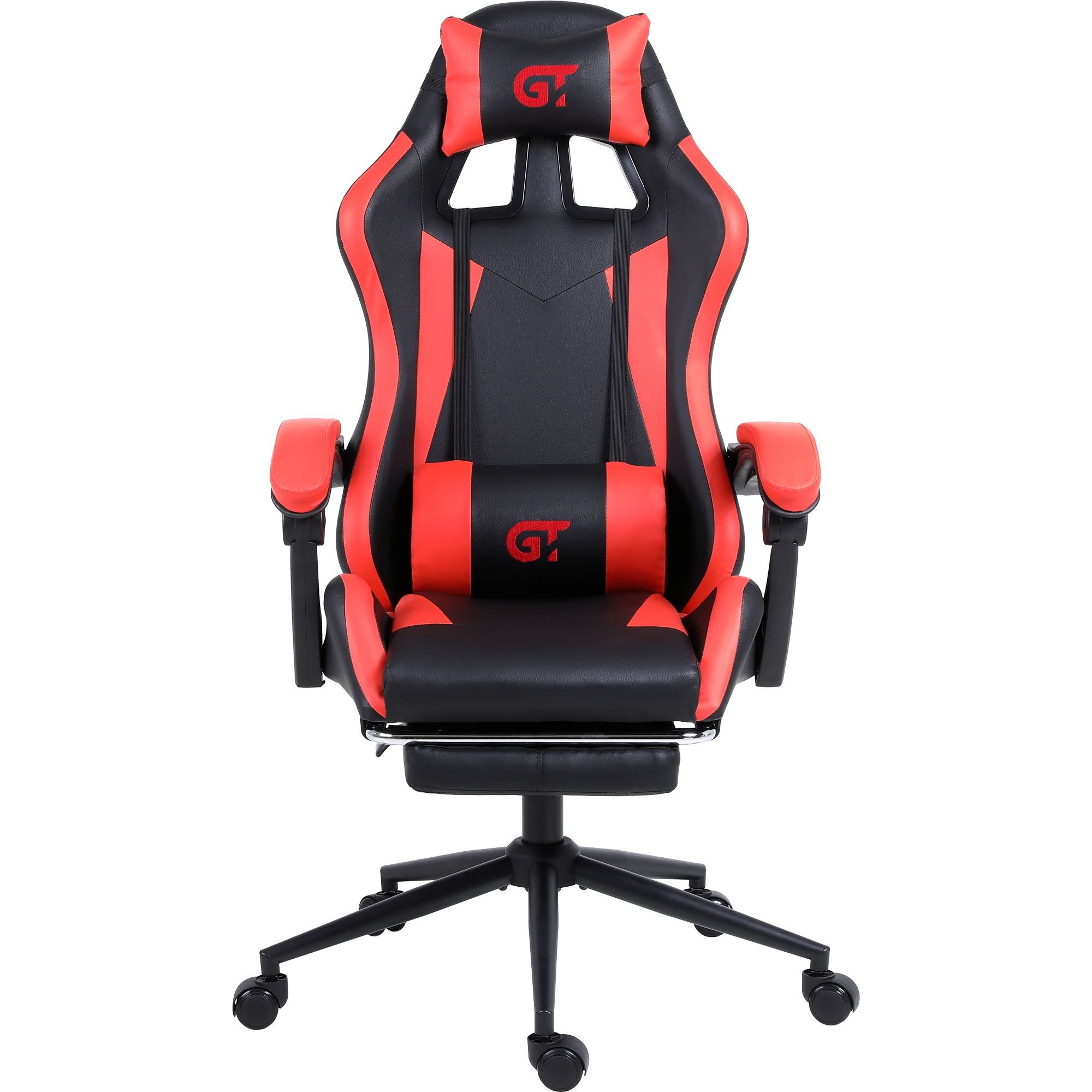 Геймерское кресло GT Racer черное с красным (X-2323 Black/Red) - фото 1