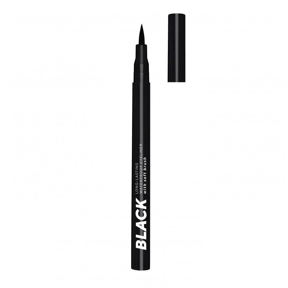 Підводка для повік Lamel Black Eyeliner with Soft Brush відтінок 401, 0.6 мл - фото 1