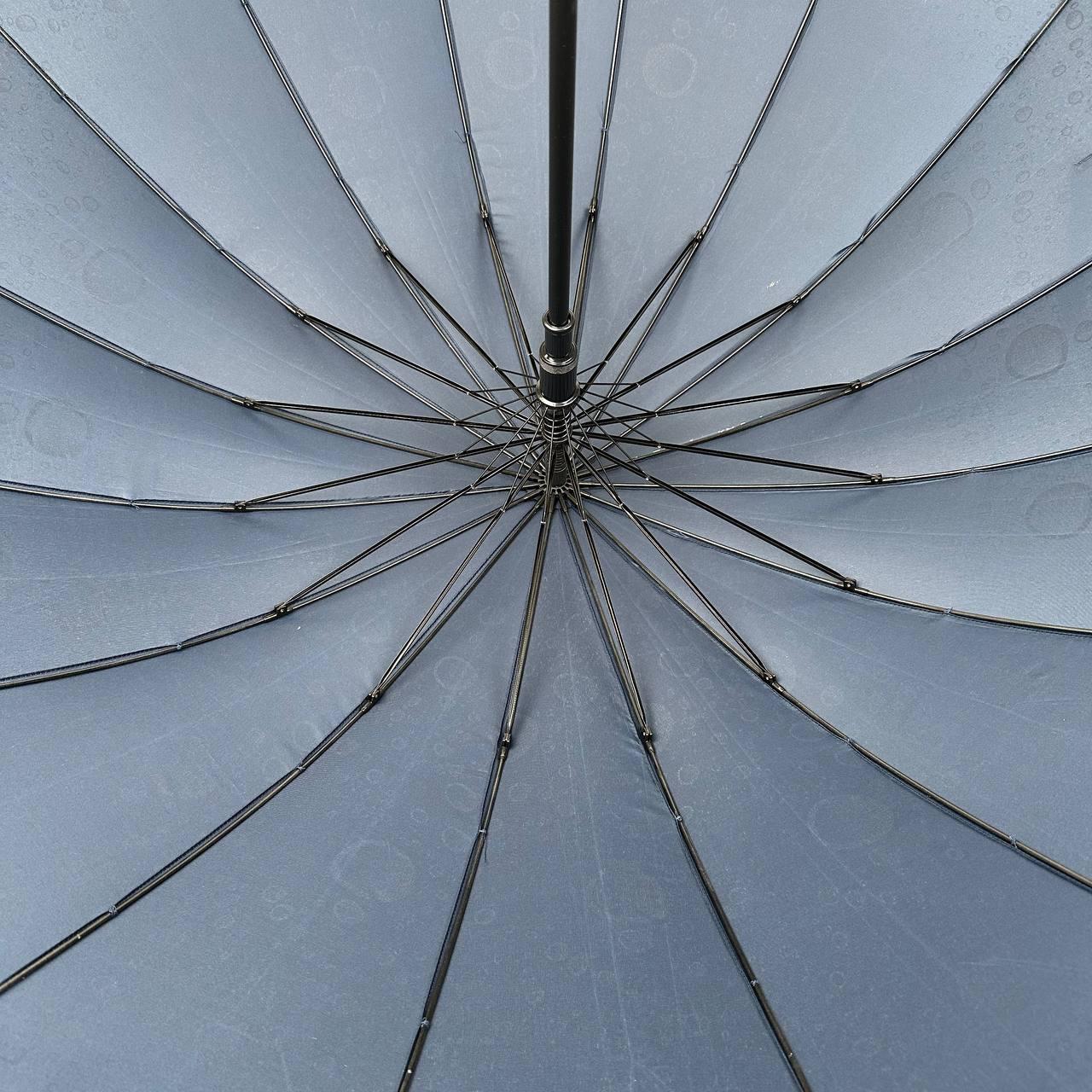 Жіноча парасолька-палиця напівавтомат Toprain 98 см синя - фото 6