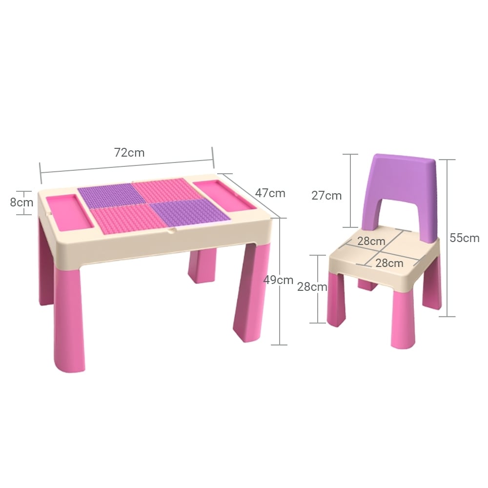 Детский функциональный столик и стульчик Poppet 5в1, розовый (PP-002P) - фото 6
