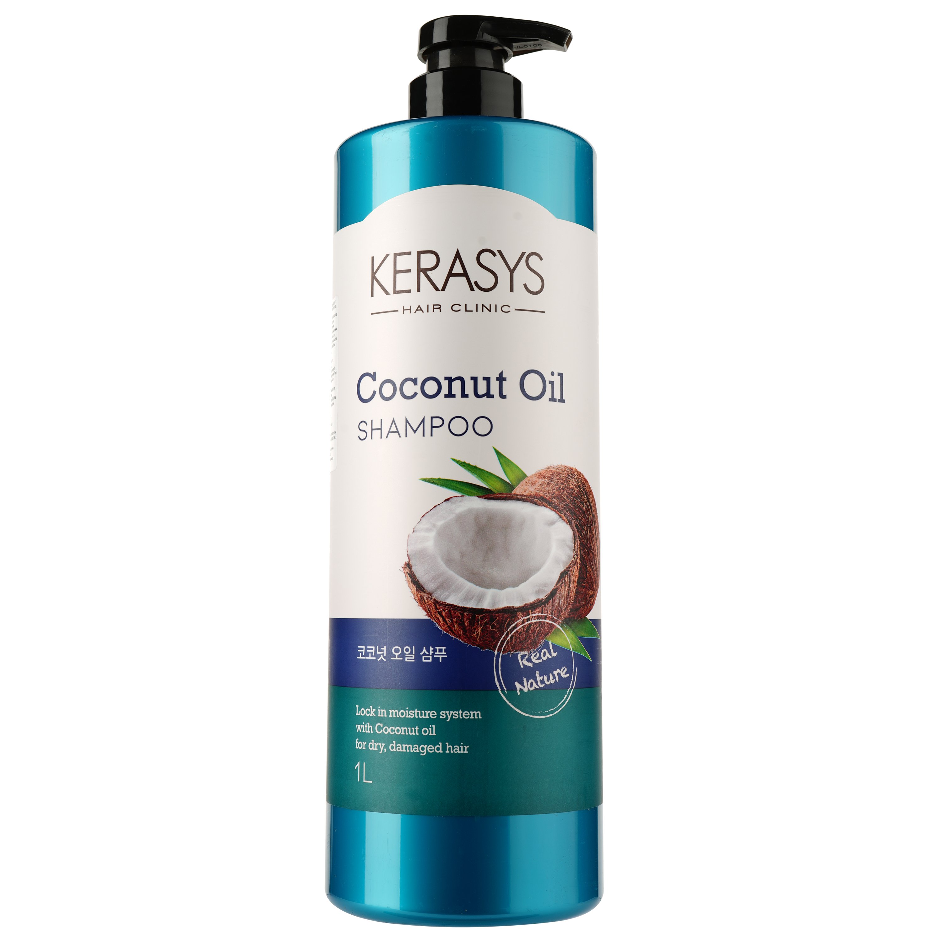 Шампунь для ухода за сухими волосами Kerasys Coconut Oil Shampoo For Dry Hair с кокосовым маслом, 1000 мл - фото 1