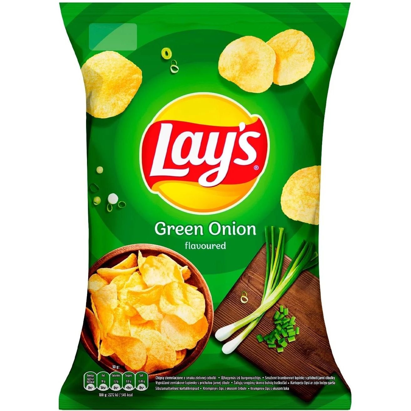 Чипсы Lay's со вкусом зеленого лука 140 г (902640) - фото 1