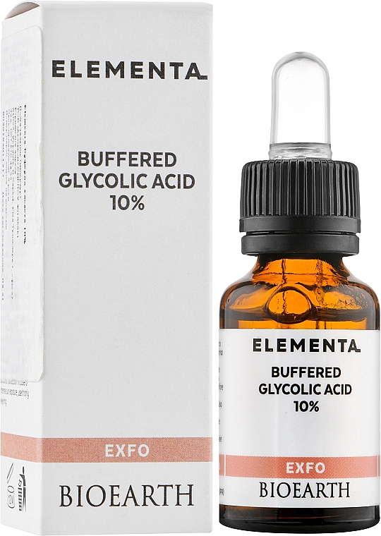 Сироватка для обличчя Bioearth Elementa Exfo Buffered Glycolic Acid 10% 15 мл - фото 2