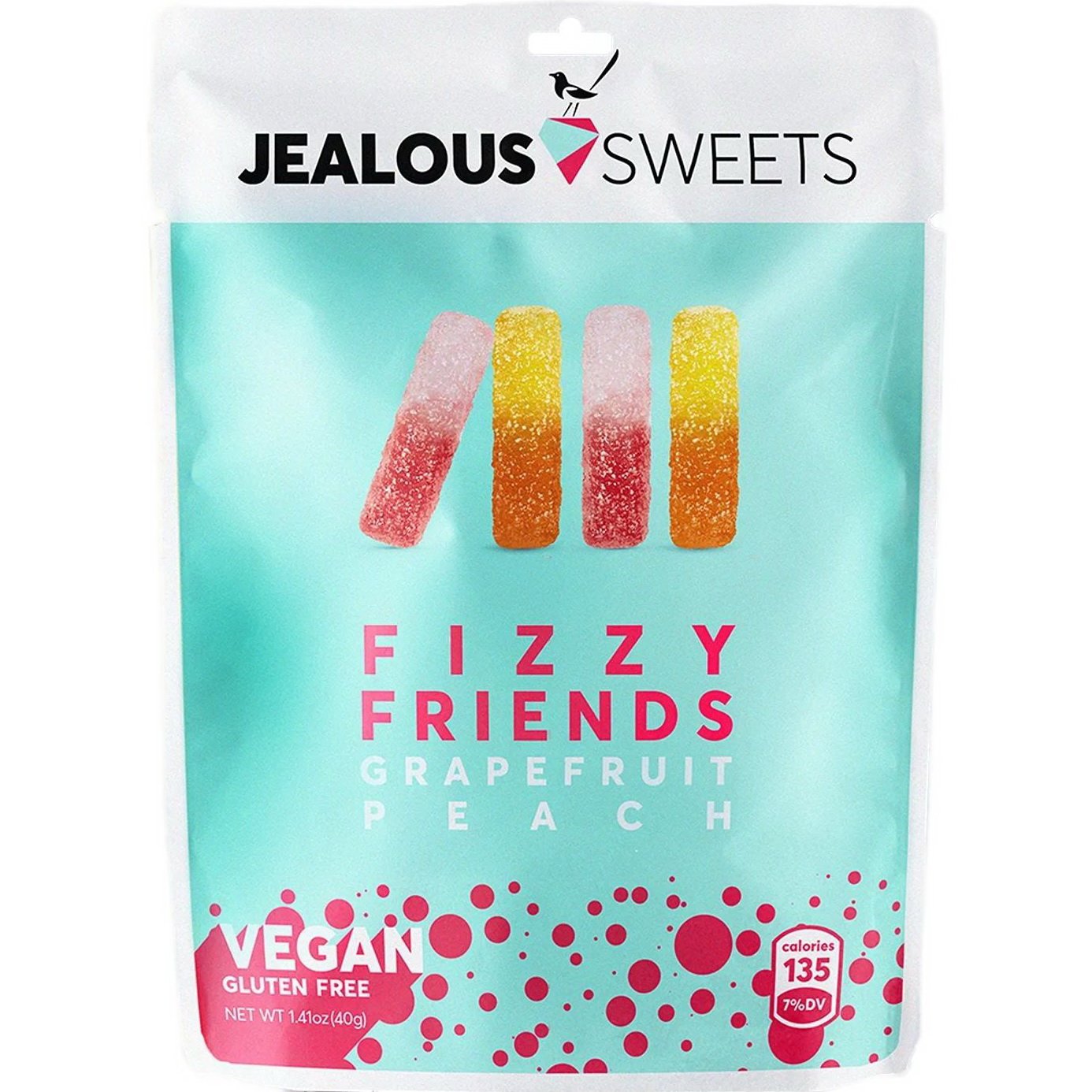 Конфеты желейные Jealous Sweets Fizzy Friends Грейпфрут и Персик 40 г (787040) - фото 1