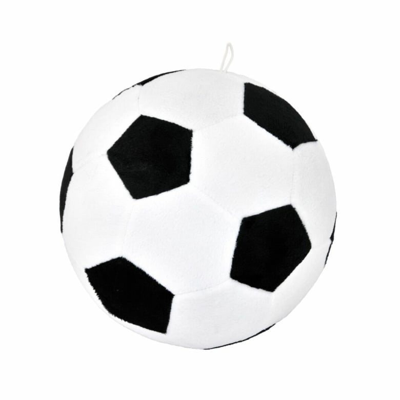 Декоративна подушка Tigres Футбольний м'ячик, чорний з білим (ПШ-0003) - фото 1