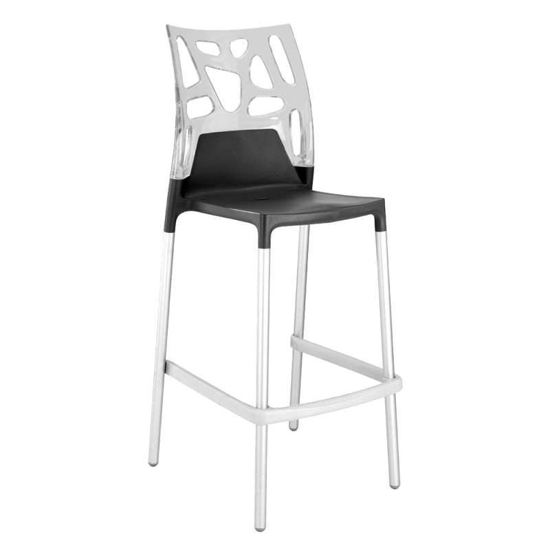 Барний стілець Papatya X-Treme Ego-Rock, сірий з білим (4820128120321) - фото 1