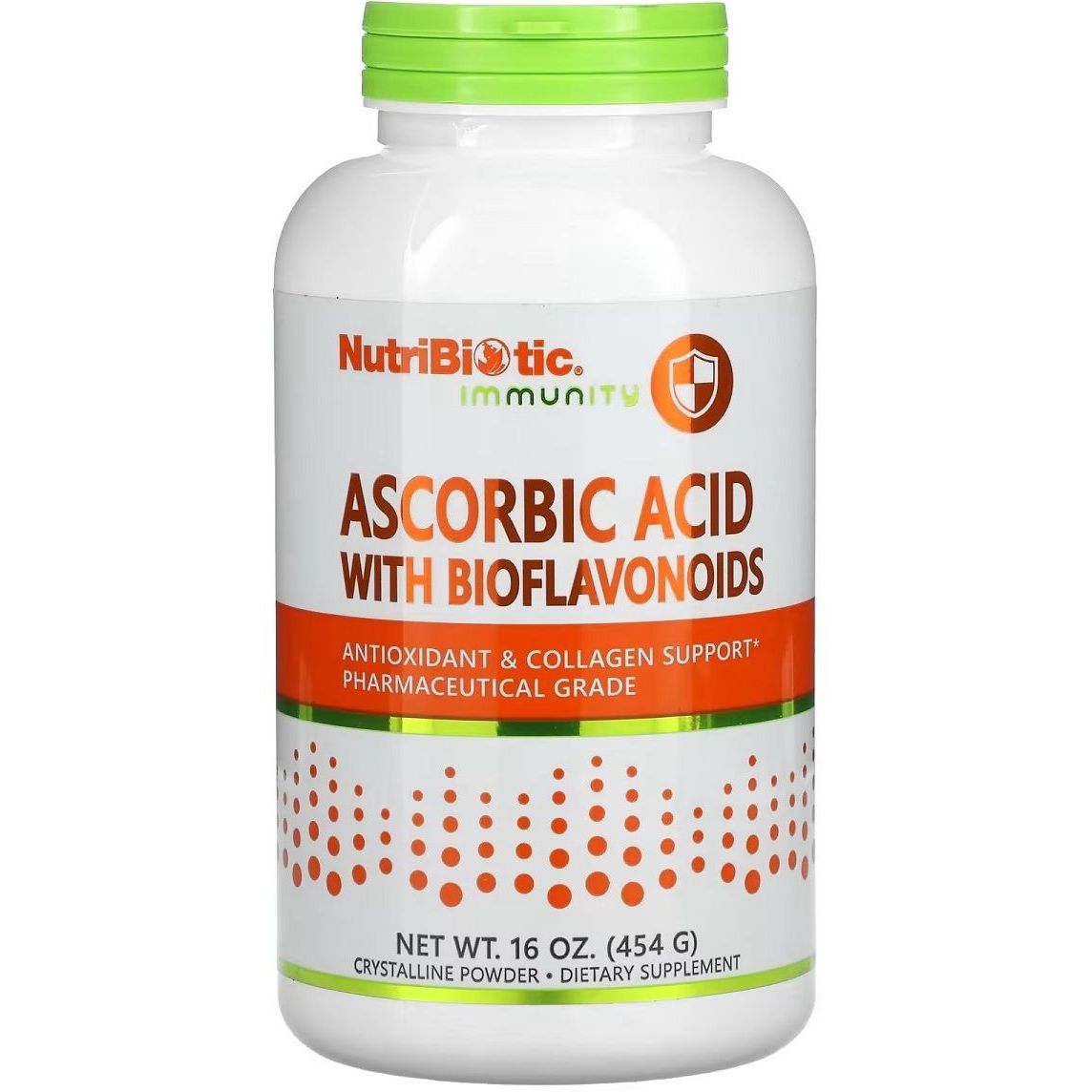 Аскорбінова кислота з біофлавоноїдами NutriBiotic Ascorbic Acid with Bioflavonoids 454 г - фото 1