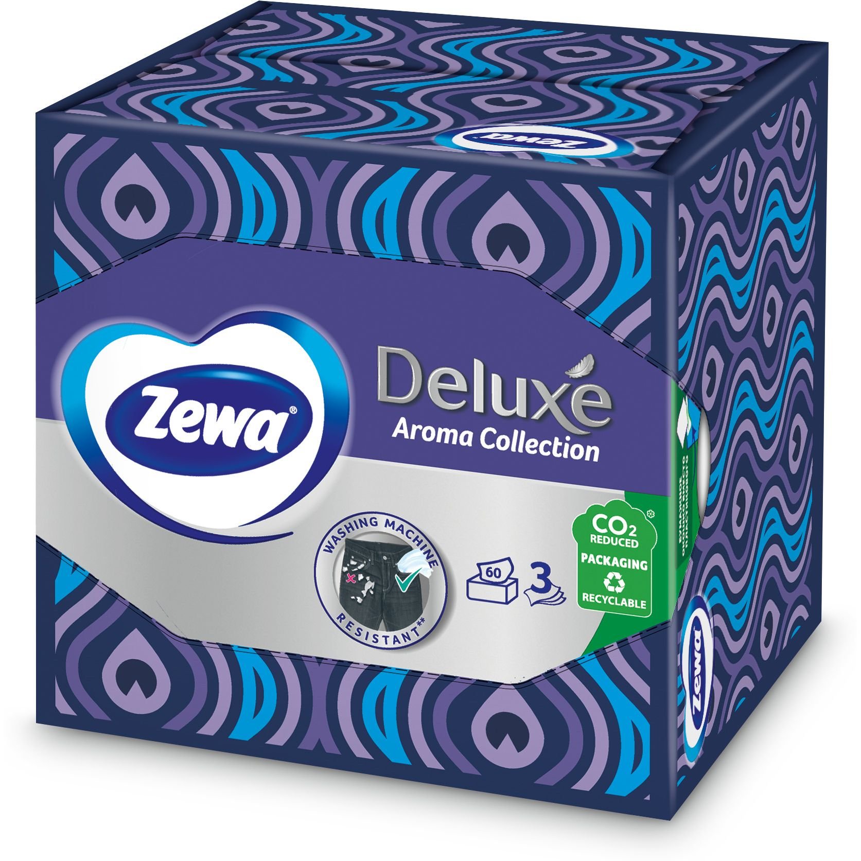 Серветки косметичні Zewa Deluxe Aroma тришарові 60 шт. - фото 2