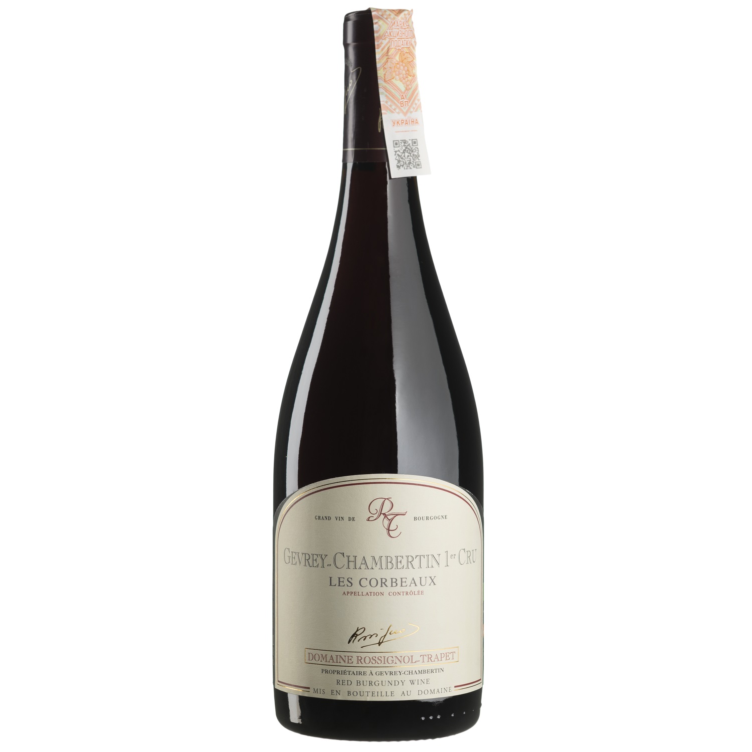 Вино Domaine Rossignol-Trapet Gevrey-Chambertin 1er Cru Les Corbeaux 2020, червоне, сухе, 0,75 л (W5875) - фото 1
