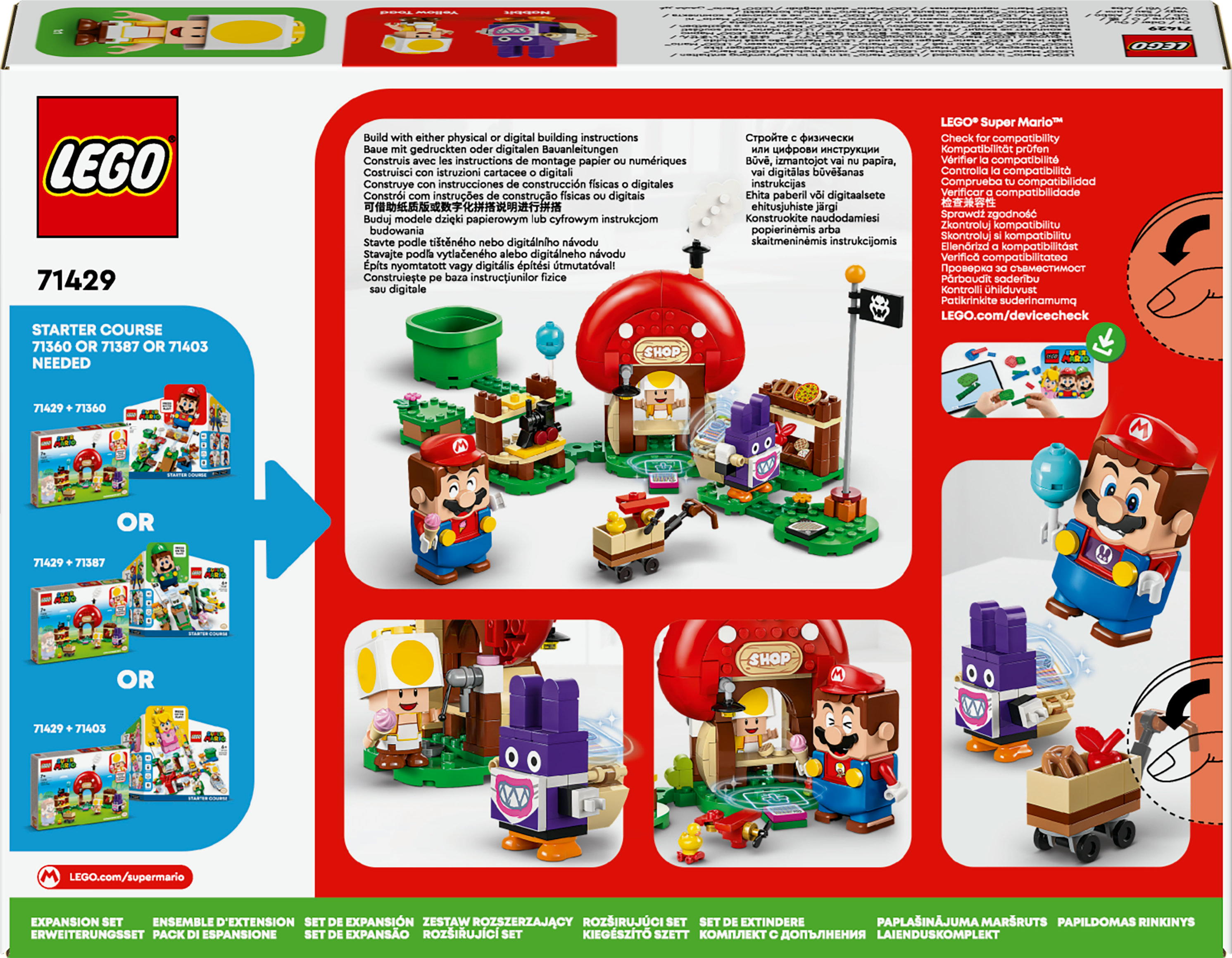Конструктор LEGO Super Mario Nabbit у крамниці Toad додатковий набір 230 деталі (71429) - фото 9