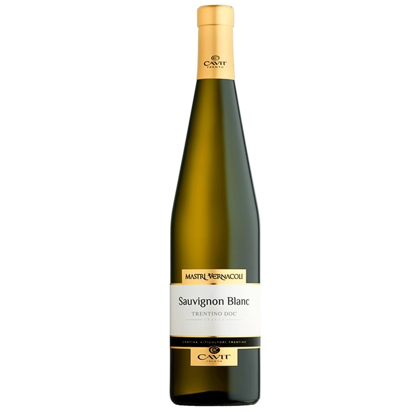 Вино Cavit Mastri Vernacoli Sauvignon Blanc, біле, сухе, 12,5%, 0,75 л - фото 1