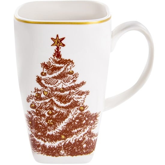 Чашка Lefard Merry Christmas, 600 мл, білий з червоним (924-746) - фото 1