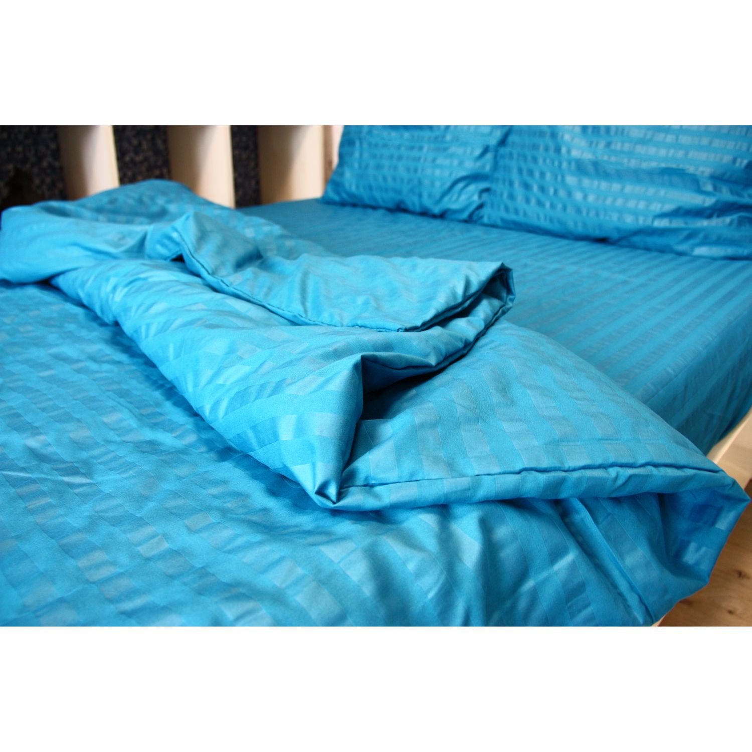 Комплект постільної білизни LightHouse Mf Stripe Mavi, полуторний, синій (604774) - фото 3