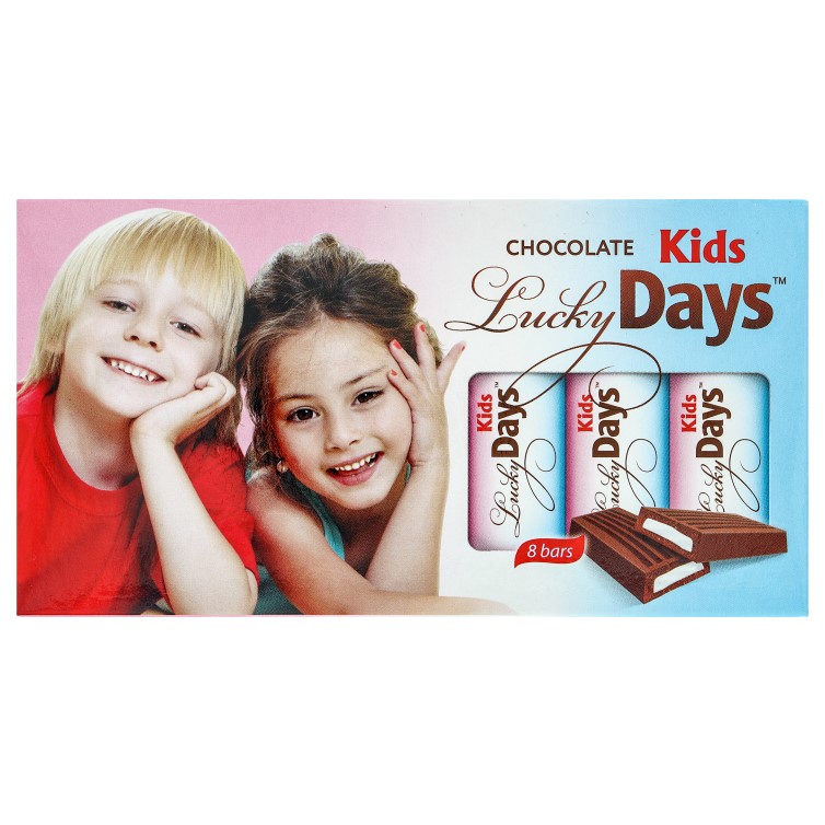 Шоколад молочний Lucky Days Kids із молочною начинкою, 100 г (887852) - фото 1