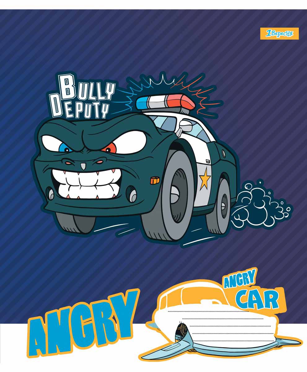 Набор тетрадей 1 Вересня Angry car, в линию, 12 листов, 25 шт. (766279) - фото 2