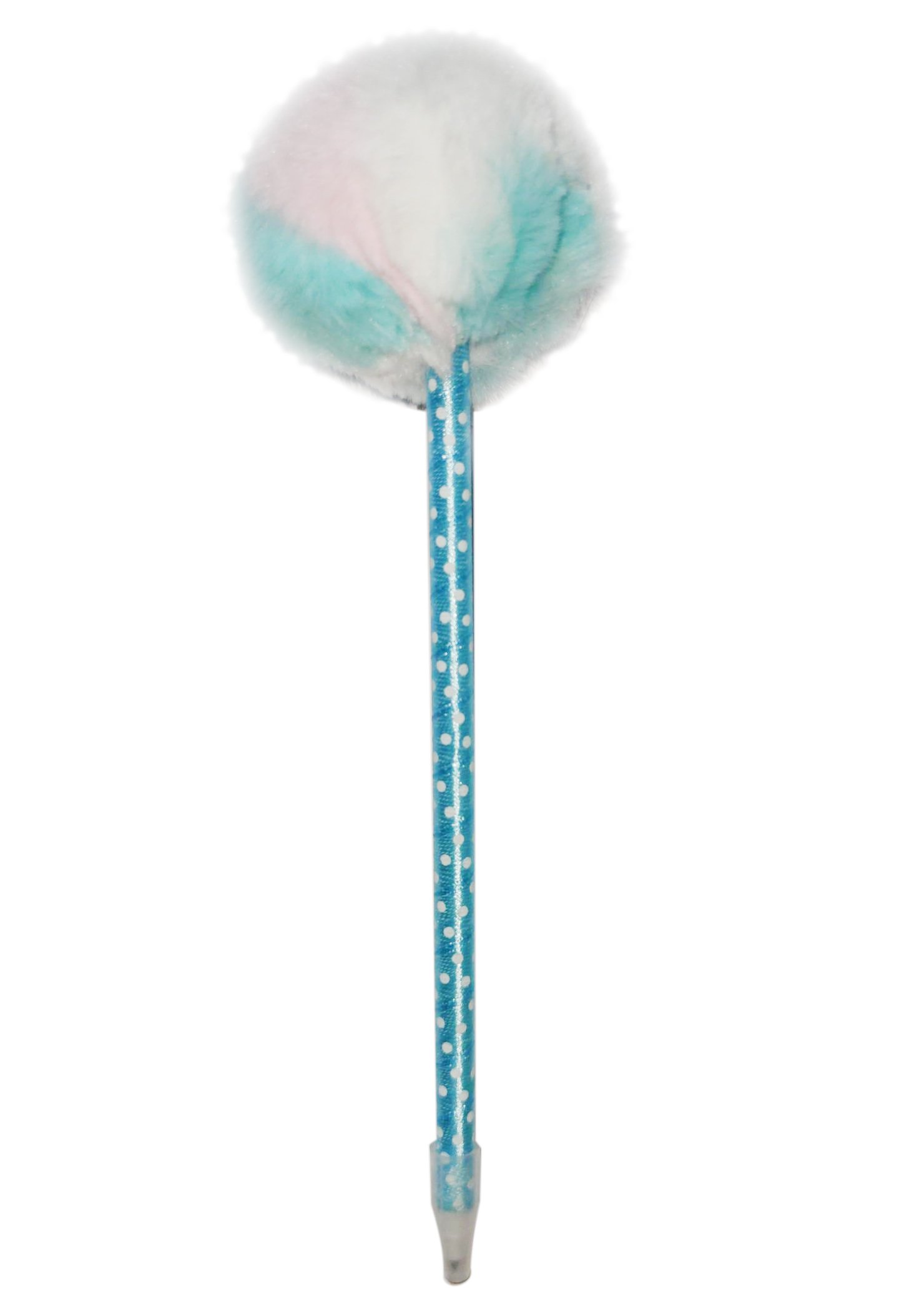 Ручка шариковая Offtop Помпон, голубой (833893) - фото 1