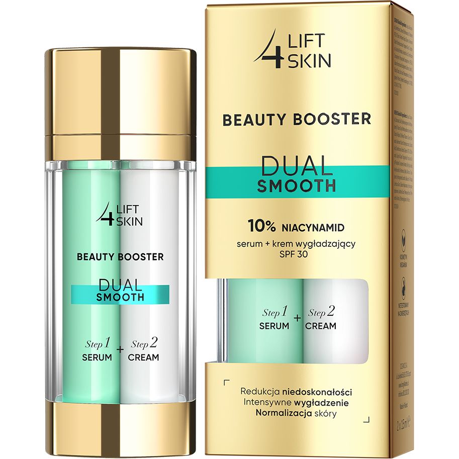 Сироватка Lift 4 Skin Beauty Booster Dual Smooth 10% Niacynamid Serum + Cream SPF30+30 мл (2шт. х15 мл) - фото 4